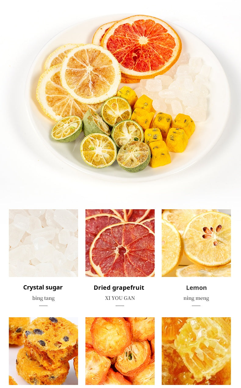 Grapefruit Lemon Flavored Fruit Tea - Refreshing Beverage for Allergic Beverages 1 Bottle (15 sachets)