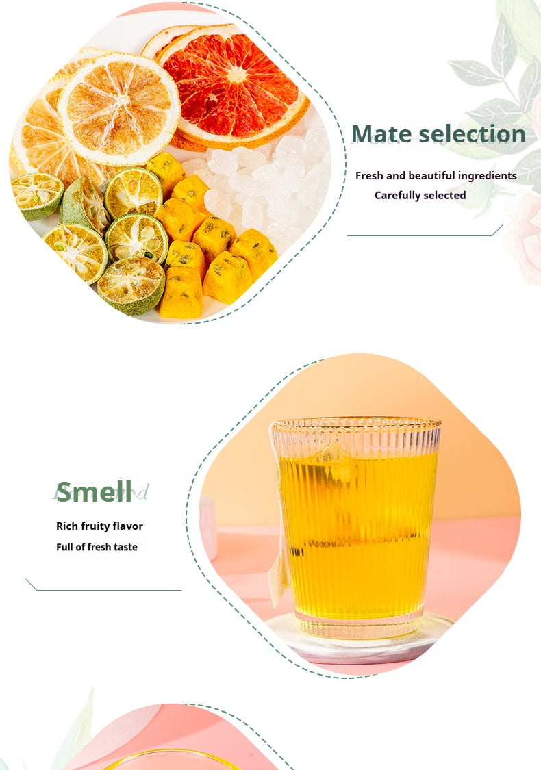 Grapefruit Lemon Flavored Fruit Tea - Refreshing Beverage for Allergic Beverages 1 Bottle (15 sachets)