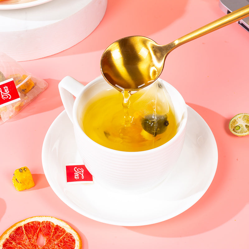 Grapefruit Lemon Flavored Fruit Tea - Refreshing Beverage for Allergic Beverages 1 Bottle (15 sachets)