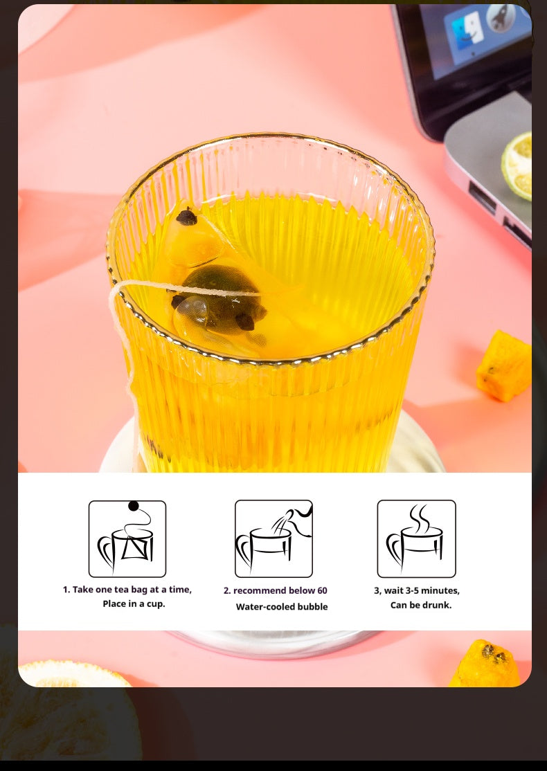 Grapefruit Lemon Flavored Fruit Tea - Refreshing Beverage for Allergic Beverages 1 Bottle (15 sachets)