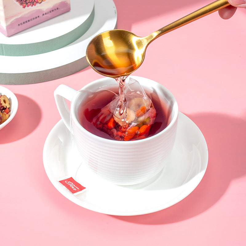 Hormone Balance Tea Rose Beetroot Five Red Herbal Tea For Woman‘s Health With Jujube Red bean Red Rice Longan Goji Mulberry