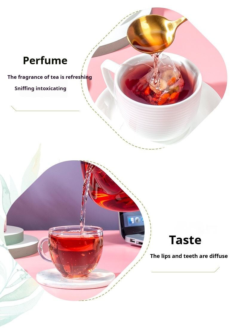 Hormone Balance Tea Rose Beetroot Five Red Herbal Tea For Woman‘s Health With Jujube Red bean Red Rice Longan Goji Mulberry