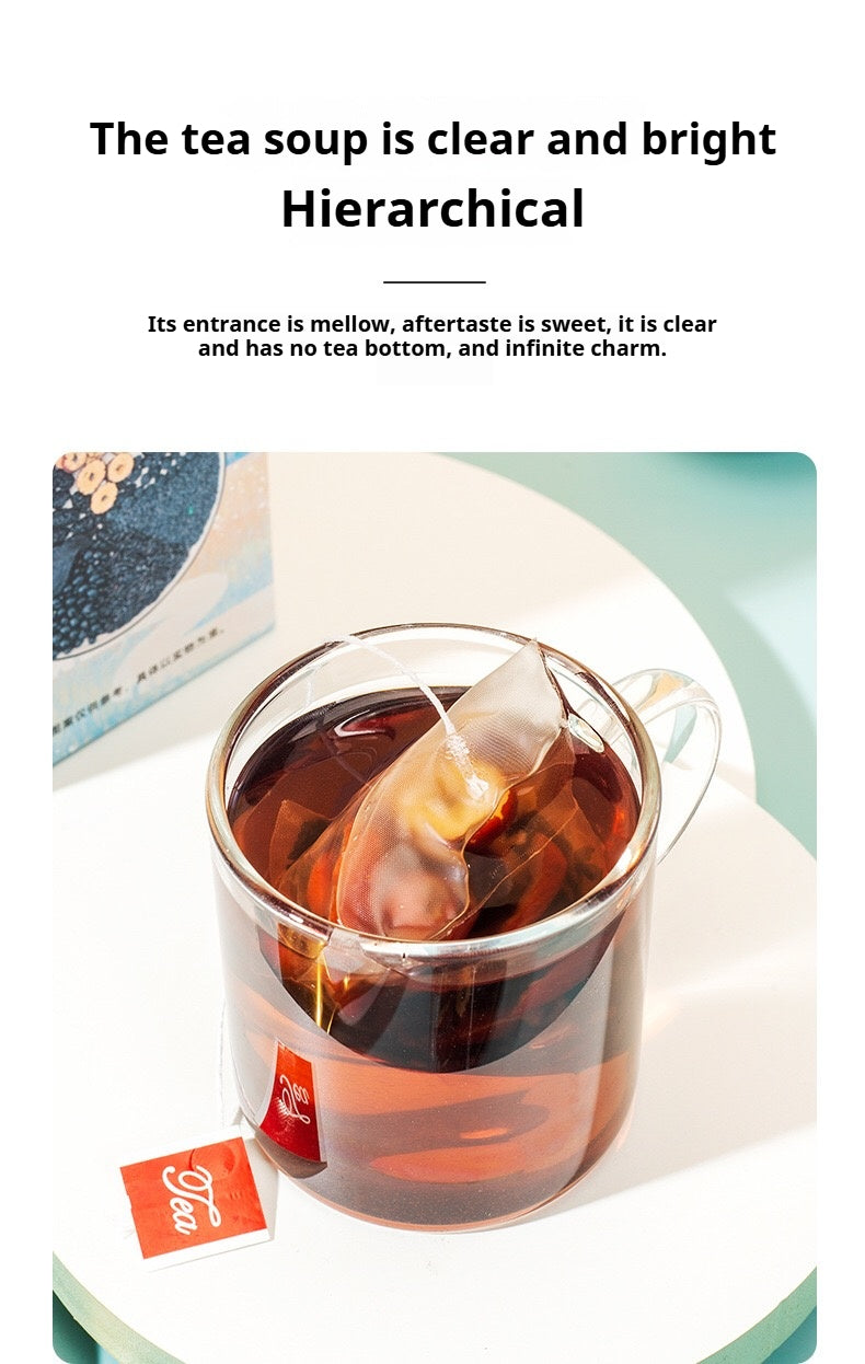 HuangJing GoJi Five Black Herbal Tea For Man's Health Black Bean Black Rice Black Sesame Mulberry Jujube Fiber Asian