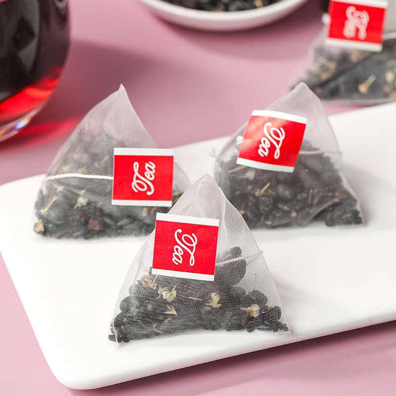 HuangJing GoJi Five Black Herbal Tea For Man's Health Black Bean Black Rice Black Sesame Mulberry Jujube Fiber Asian