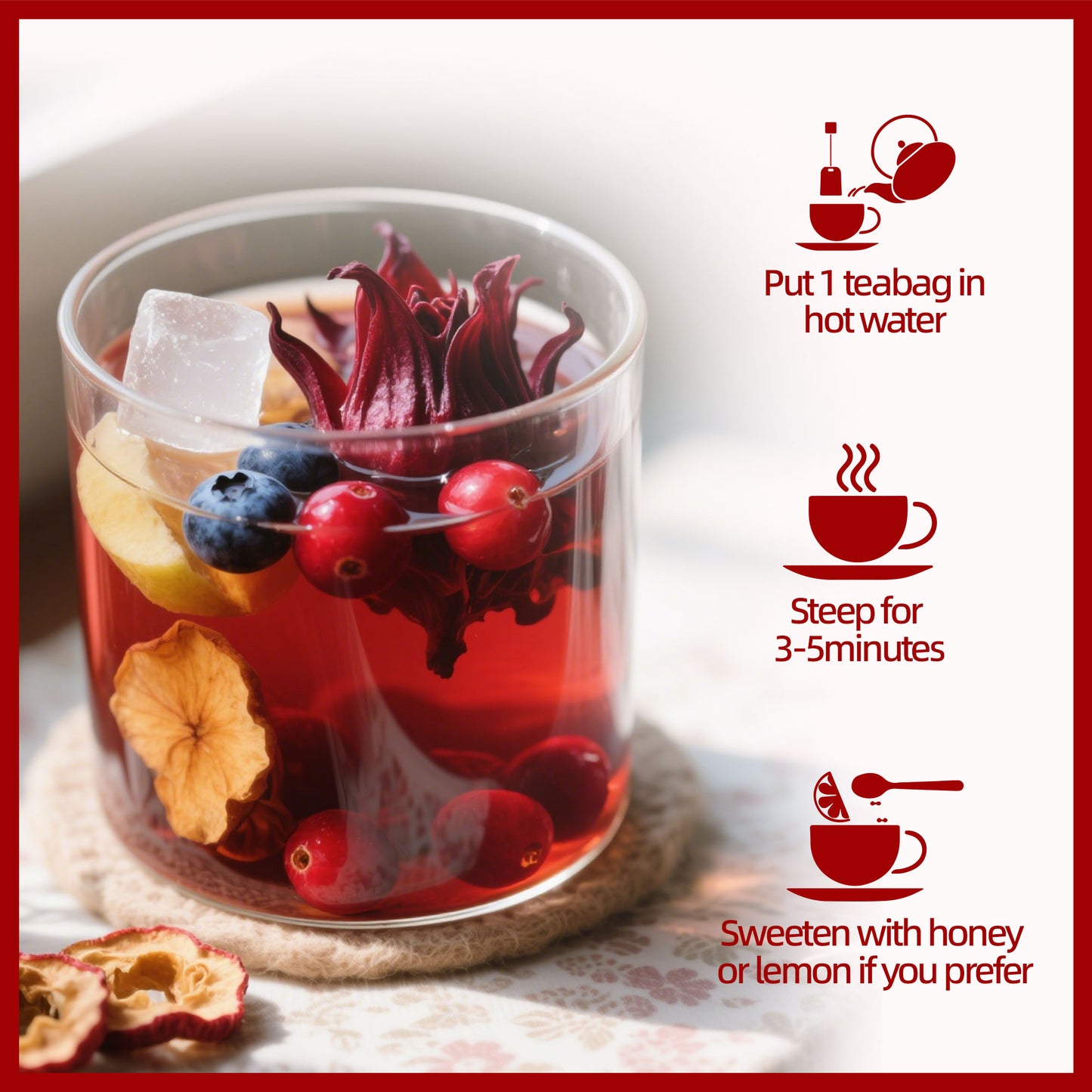 Cranberry Tea — Natural Urinary Health & Antioxidant Blend