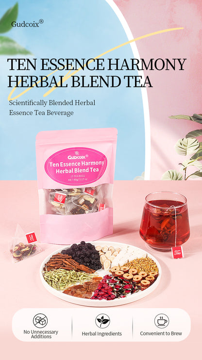 Individual Ten Essence Harmony tea sachet detail
