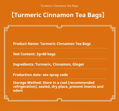 Turmeric Ginger Cinnamon Tea ingredients list with spices
