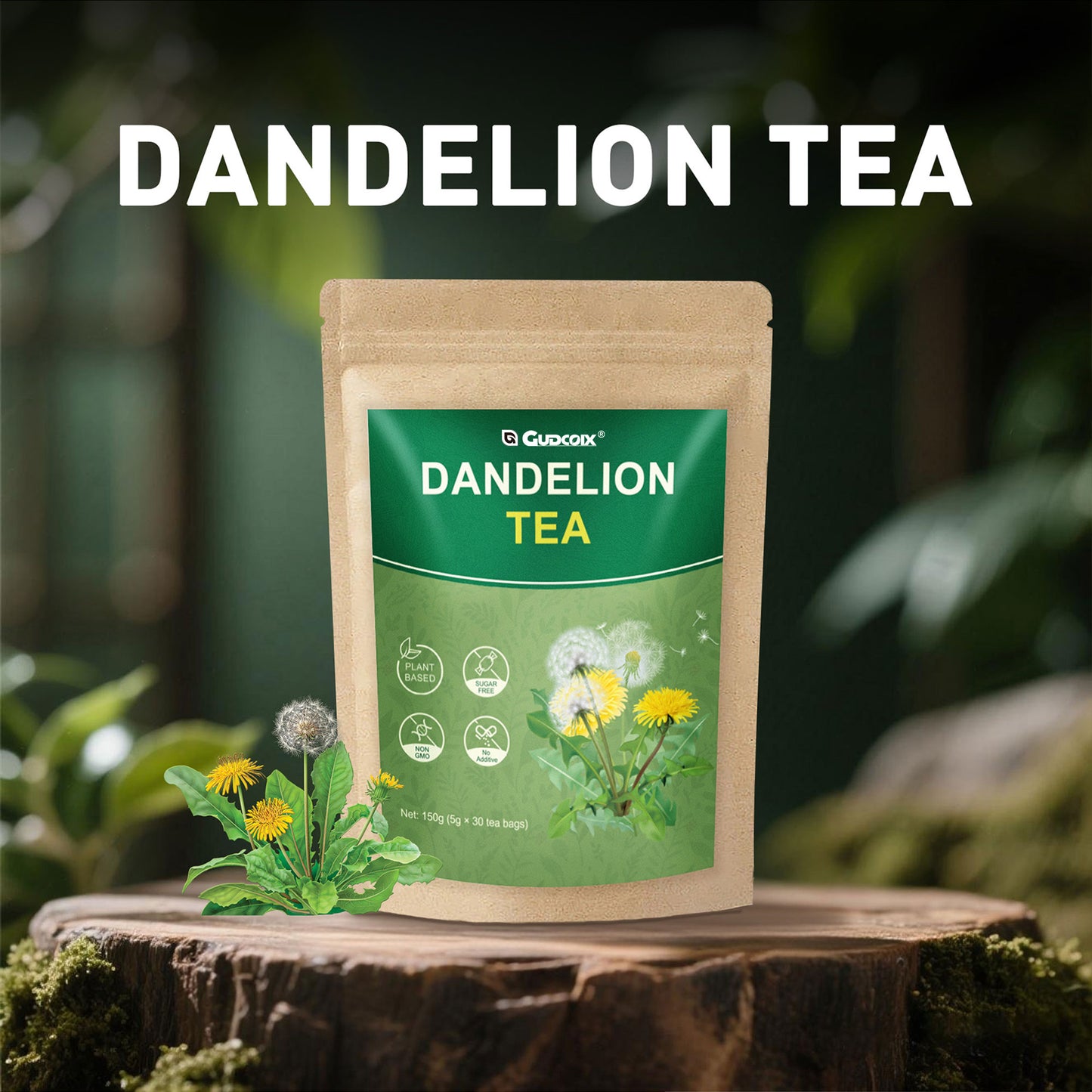 Dandelion Tea — Eight-Herb Digestive Wellness Blend