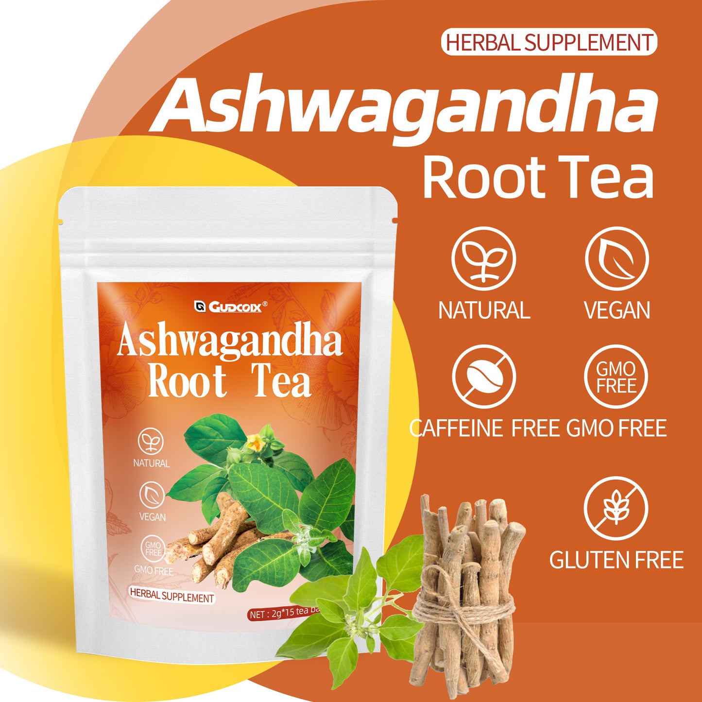 Ashwagandha Root Tea — Adaptogenic Stress Relief Blend