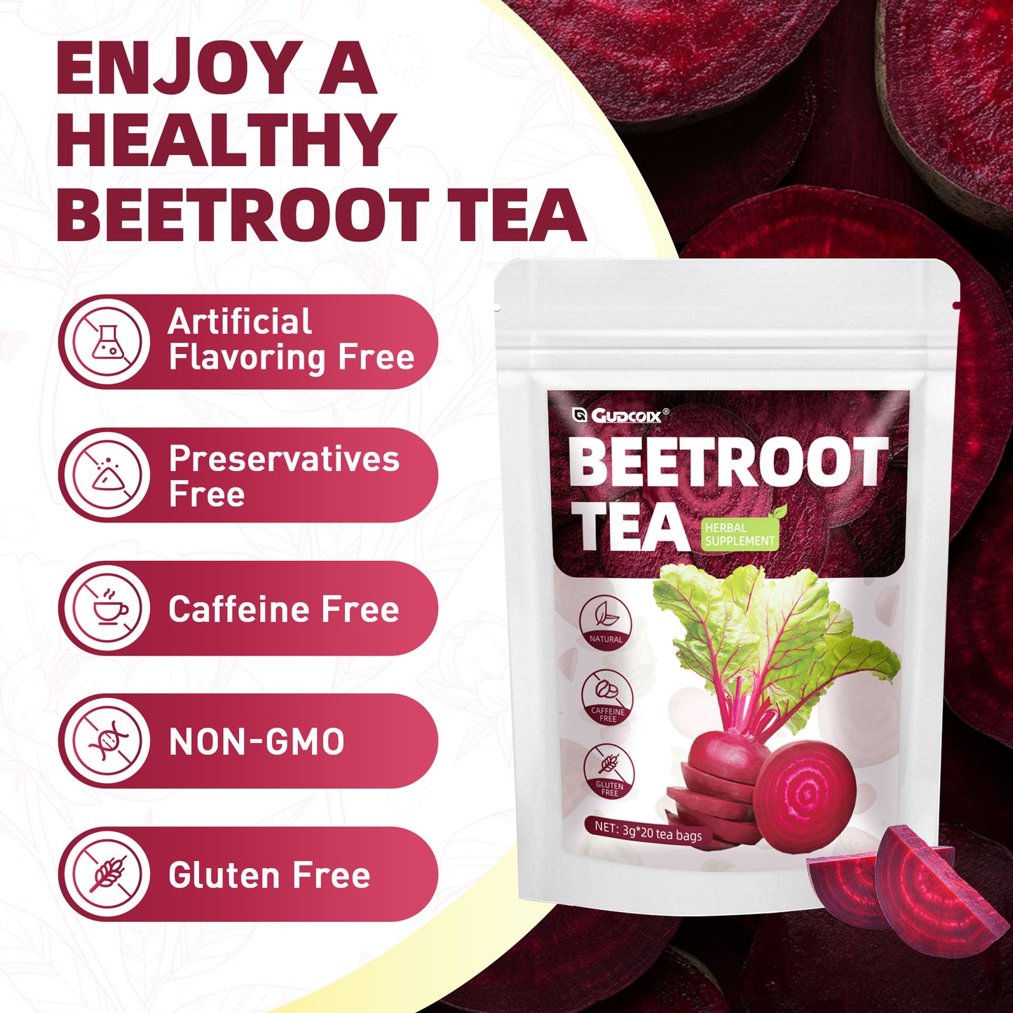 Beetroot Tea — Natural Energy & Heart Health Blend
