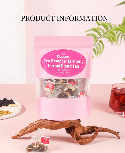 Ten Essence Harmony Tea detox benefits infographic
