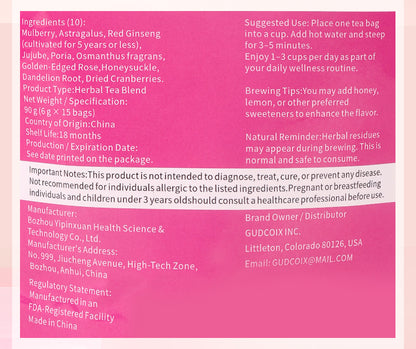 Ten Essence Harmony Tea serving recommendations

