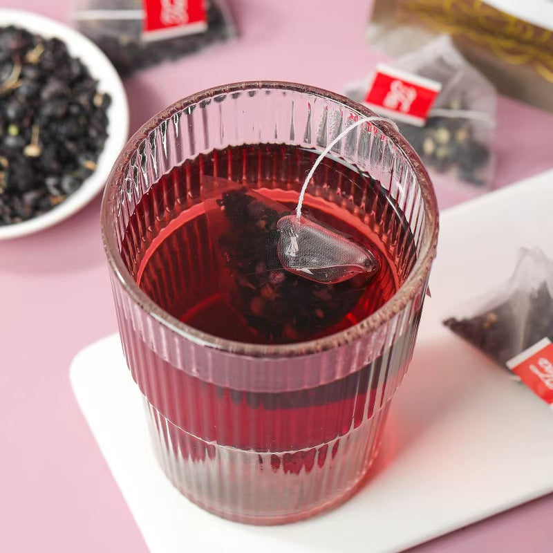 HuangJing GoJi Five Black Herbal Tea For Man's Health Black Bean Black Rice Black Sesame Mulberry Jujube Fiber Asian