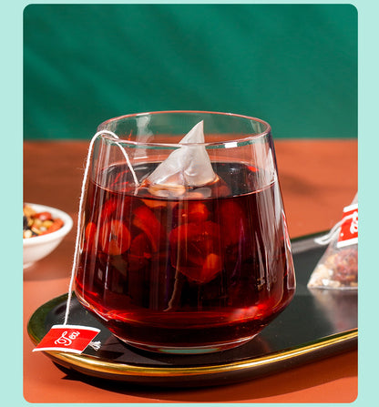 Eight Treasure Ginseng Tea packaging size comparison
