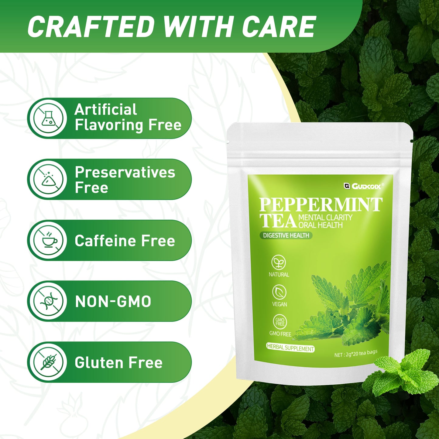 Peppermint Tea — Pure Clarity & Digestive Wellness Blend
