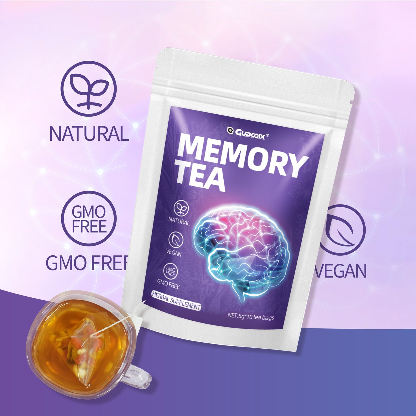 Memory Tea — Eight-Herb Brain & Cognitive Wellness Blend